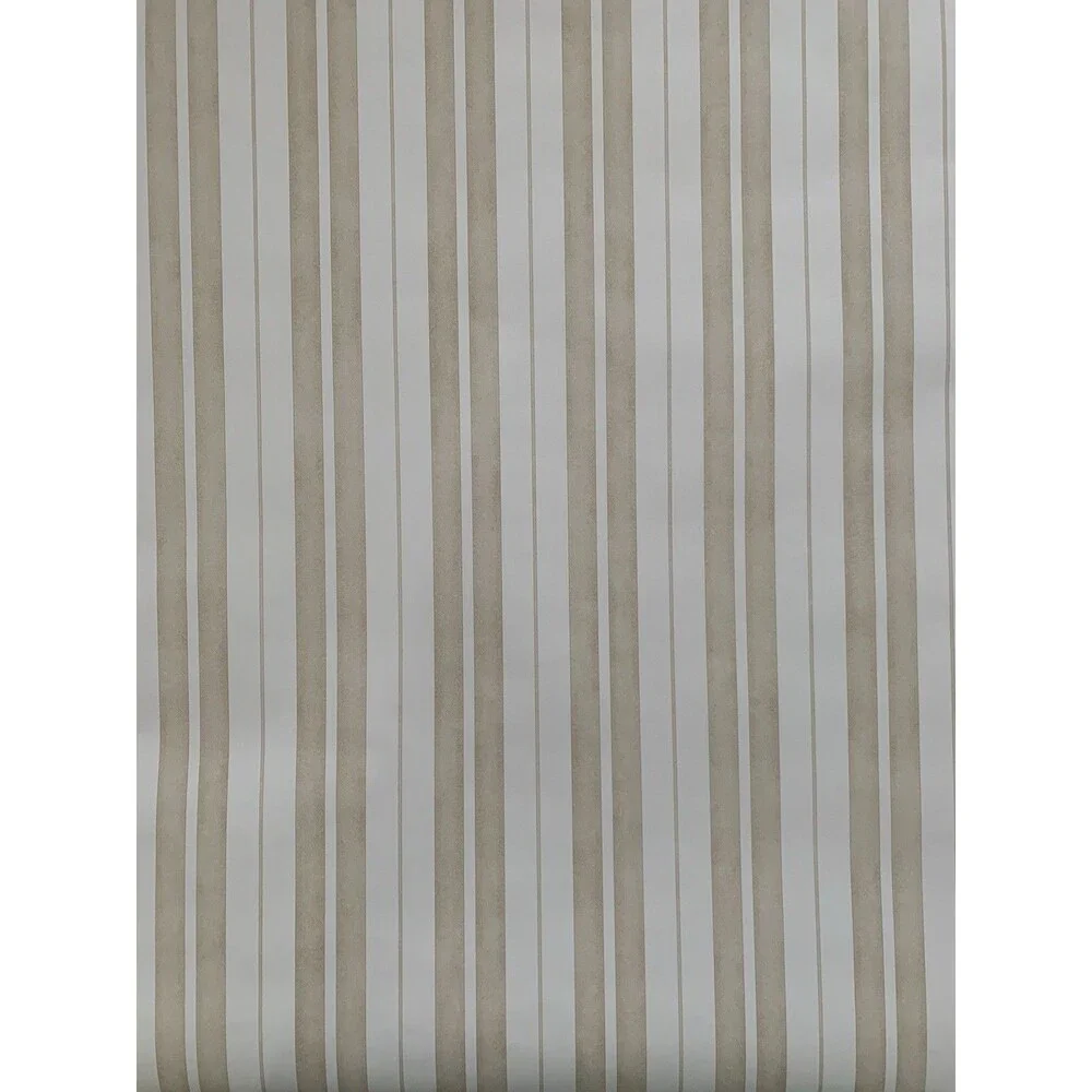 Waverly Wide Stripes Wallpaper Beige & Off White 5501400 27 In. x 9 Yds.